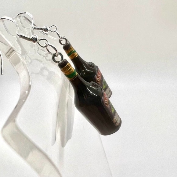 Bailey’s Liqueur Earrings - New Years Eve Party Earrings - Alcohol Earrings - Picture 3 of 7